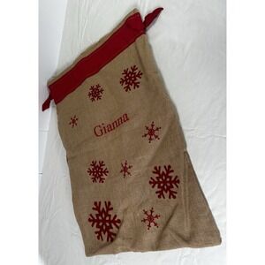 36"X23" Large Burlap W/Lining‎ & Drawstring Christmas Gift Sack For "GIANNA"!!